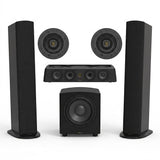 GoldenEar 5.1 Home Theater Bundle with Triton 7 Tower Speakers, SuperCenter Reference Center Channel, ForceField 40 Subwoofer & Invisa 525 In-Ceiling Speakers