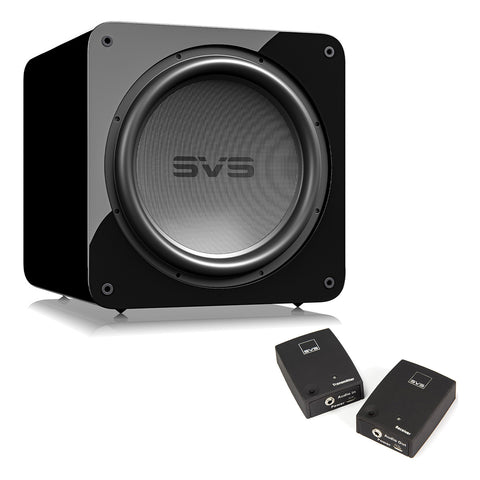 SVS SB17-Ultra 17 Inch Sealed Subwoofer with SoundPath Wireless Audio Adapter (Piano Gloss Black)