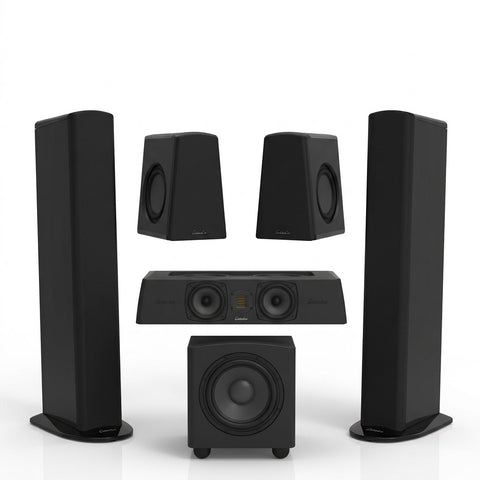 GoldenEar 5.1 Home Theater Bundle with Triton 7 Tower Speakers, SuperCenter XL Center Channel, ForceField 30 Subwoofer & Aon 3 Bookshelf Speakers