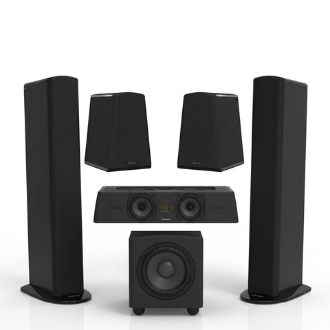 GoldenEar 5.1 Home Theater Bundle with Triton 7 Tower Speakers, SuperCenter XL Center Channel, ForceField 30 Subwoofer & Aon 3 Bookshelf Speakers