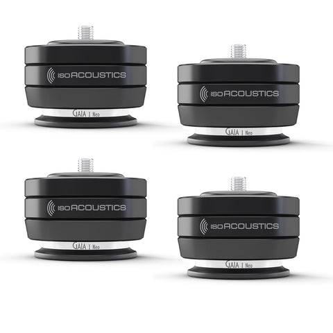 IsoAcoustics GAIA I Neo BK Isolation Feet for Floorstanding Speakers and Subwoofers - 4 Pack (Black)