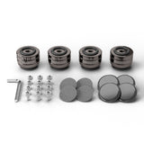 IsoAcoustics GAIA III Neo DC Isolation Feet for Floorstanding Speakers and Subwoofers - 4 Pack (Dark Chrome)