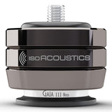 IsoAcoustics GAIA III Neo DC Isolation Feet for Floorstanding Speakers and Subwoofers - 4 Pack (Dark Chrome)