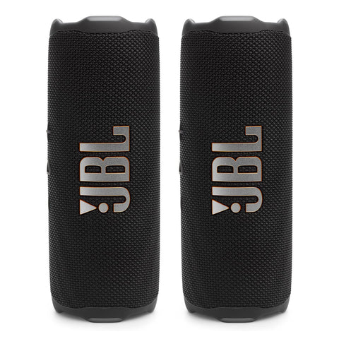 JBL Flip 7 Waterproof Portable Speaker Bundle - Pair (Black)