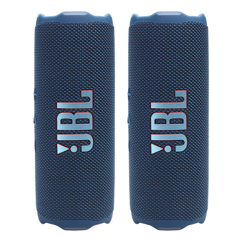 JBL Flip 7 Waterproof Portable Speaker Bundle - Pair (Blue)
