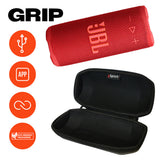 JBL Grip Compact Portable Bluetooth Speaker Bundle with gSport Case (Red)