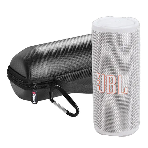 JBL Grip Compact Portable Bluetooth Speaker Bundle with gSport Case (White)