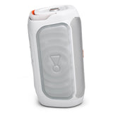 JBL PartyBox 130 Portable Party Speaker Bundle with EasySing Wireless Microphones (White)