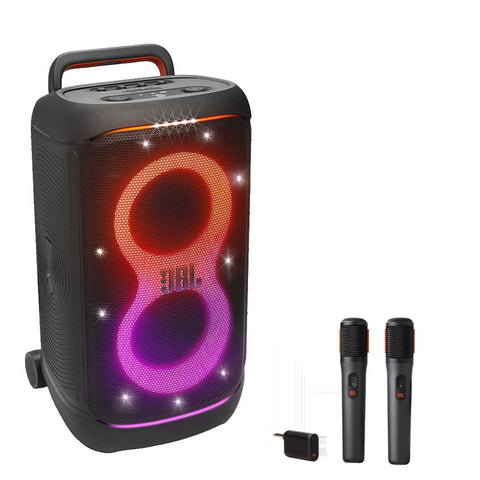 JBL PartyBox 520 Portable Speaker Karaoke Bundle with Digital Wireless Microphone System
