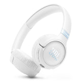 JBL Tune 680NC Wireless On-Ear Noise Cancelling Headphone Bundle with gSport Case (White)