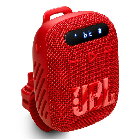 JBL Wind 3 Handlebar Bluetooth Speaker with FM Radio (Red)