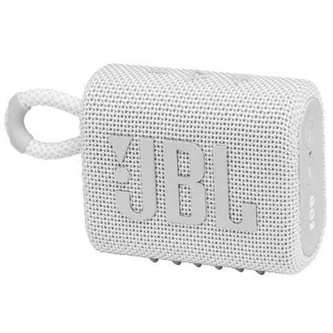 JBL GO 3 Portable Waterproof Speaker (White)