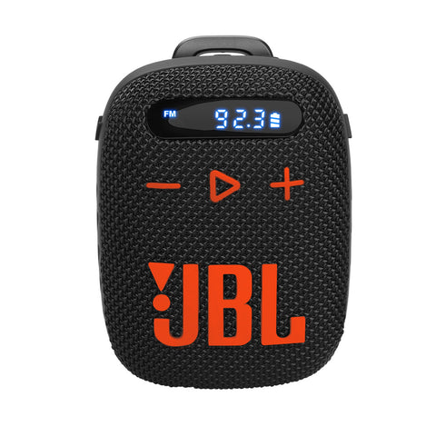 JBL Wind 3 FM Bluetooth Handlebar Speaker (Black/Orange)