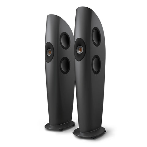 KEF Blade One Meta Floorstanding Speaker - Pair (Charcoal Grey/Bronze)