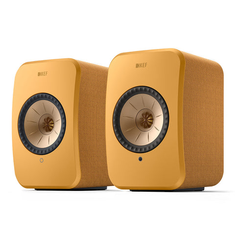 KEF LSX II Bookshelf Speakers - Pair (Amber Haze)