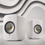 KEF LSX II Bookshelf Speakers - Pair (Cotton White)