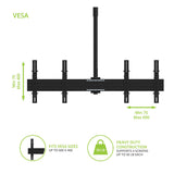 Kanto CM600B4B Back-to-Back Quad Screen TV Ceiling Mount for Four 40" to 45" TVs