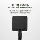 Kanto DM1 Single Monitor Desktop Mount for 17 - 40 inch Displays (Black)