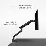 Kanto DM1 Single Monitor Desktop Mount for 17 - 40 inch Displays (Black)