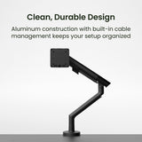 Kanto DM1 Single Monitor Desktop Mount for 17 - 40 inch Displays (Black)