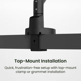 Kanto DM1 Single Monitor Desktop Mount for 17 - 40 inch Displays (Black)