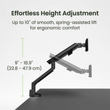 Kanto DM1 Single Monitor Desktop Mount for 17 - 40 inch Displays (Black)
