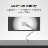 Kanto DM1 Single Monitor Desktop Mount for 17 - 40 inch Displays (White)