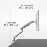 Kanto DM1 Single Monitor Desktop Mount for 17 - 40 inch Displays (White)
