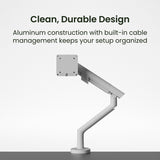 Kanto DM1 Single Monitor Desktop Mount for 17 - 40 inch Displays (White)