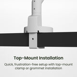 Kanto DM1 Single Monitor Desktop Mount for 17 - 40 inch Displays (White)
