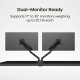 Kanto DM2 Dual Monitor Desktop Mount for 17 - 35 inch Displays (Black)