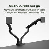 Kanto DM2 Dual Monitor Desktop Mount for 17 - 35 inch Displays (Black)