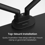 Kanto DM2 Dual Monitor Desktop Mount for 17 - 35 inch Displays (Black)
