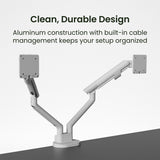 Kanto DM2 Dual Monitor Desktop Mount for 17 - 35 inch Displays (White)
