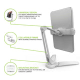 Kanto DS250 Universal Phone and Tablet Stand with Extended Arm (White)