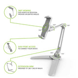 Kanto DS250 Universal Phone and Tablet Stand with Extended Arm (White)