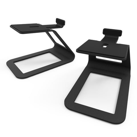 Kanto Elevated Desktop Speaker Stands for Midsize Speakers - Pair (Black)