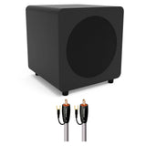 Kanto SUB8 8" Powered Subwoofer Bundle with AudioQuest Jack Russell Subwoofer Cable - 4m (Black)