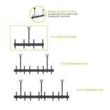 Kanto MBC211T Menu Board Ceiling Mount System with Tilting Arms for 40" - 60" TVs (2 Screens)