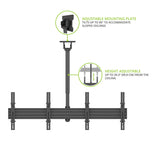 Kanto MBC211T Menu Board Ceiling Mount System with Tilting Arms for 40" - 60" TVs (2 Screens)