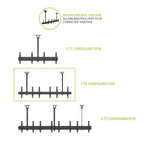 Kanto MBC311T Menu Board Ceiling Mount System with Tilting Arms for 40" - 60" TVs (3 Screens)