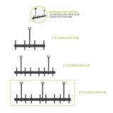 Kanto MBC411T Menu Board Ceiling Mount System with Tilting Arms for 40" - 60" TVs (4 Screens)