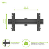 Kanto MBW31PT Menu Board Wall Mount System with Tilting Arms for 40" - 60" TVs (3 Screens)
