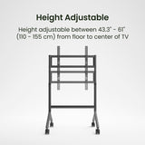 Kanto MTP90 Height Adjustable Rolling TV Stand for 55" - 90" TVs