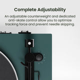 Kanto OBI3 Bluetooth 5.3 Turntable with Built-In Preamp (Matte Green)
