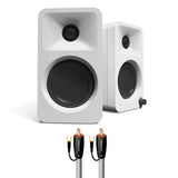 Kanto ORA Bluetooth Speakers Bundle with AudioQuest Jack Russell Subwoofer Cable - 4m (White)