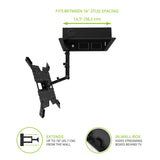 Kanto R400 Pro Series Recessed In Wall Full Motion TV Mount for 35"-65" TVs