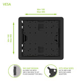 Kanto R400 Pro Series Recessed In Wall Full Motion TV Mount for 35"-65" TVs