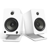 Kanto YUP6 Passive Bookshelf Speakers with S6 Speaker Stands - Pair (White)