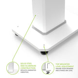 Kanto SX30 30" Fillable Speaker Stands with Isolation Feet - Pair (White)